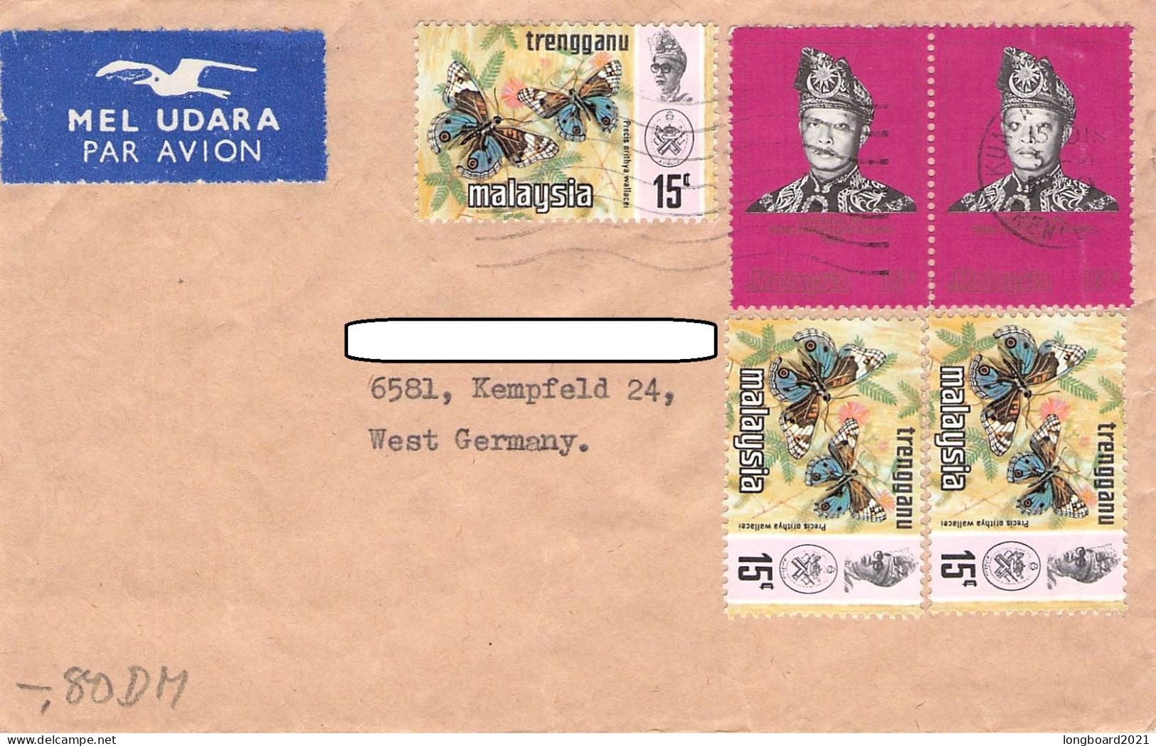 MALAYSIA - AIRMAIL - KEMPFELD/DE / *1146 - Malasia (1964-...)