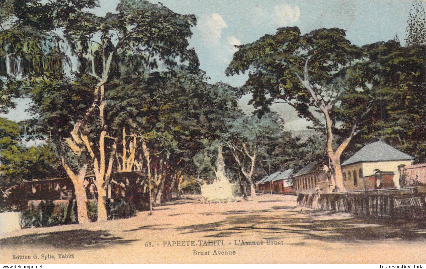 FRANCE - PAPEETE TAHITI - L'Avenue Bruat - Edition G Splits - Carte Postale Ancienne - Polynésie Française