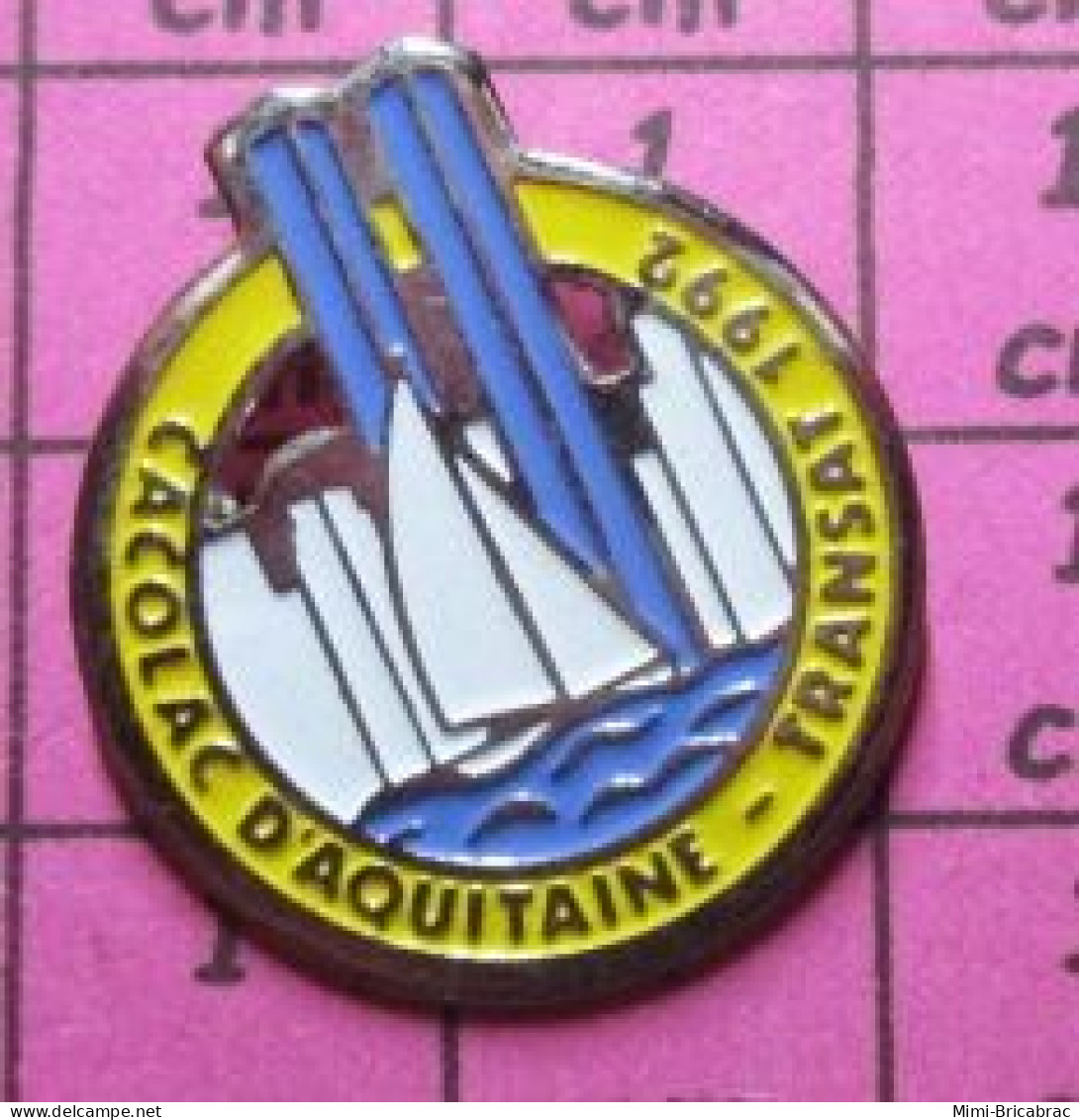 710F Pin's Pins / Beau Et Rare / SPORTS / VOILE VOILIER CACOLAC D'AQUITAINE TRANSAT 92 TWIN TOWERS WORLD TRADE - Vela