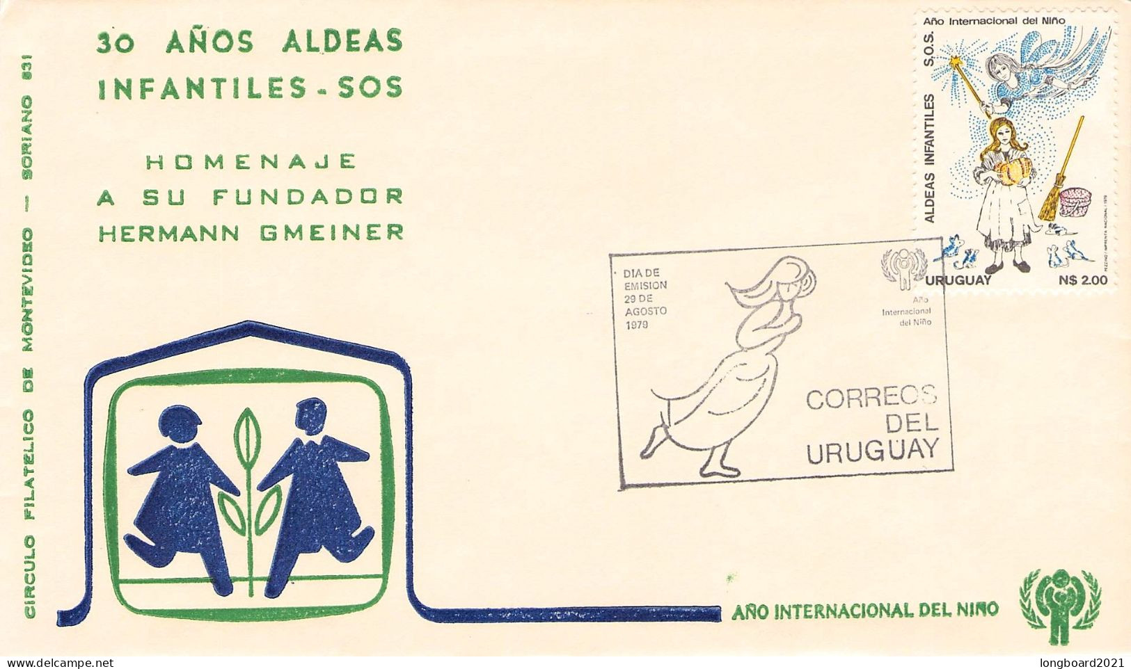 URUGUAY - FDC 1979 SOS-KINDERDORF / *1147 - Uruguay
