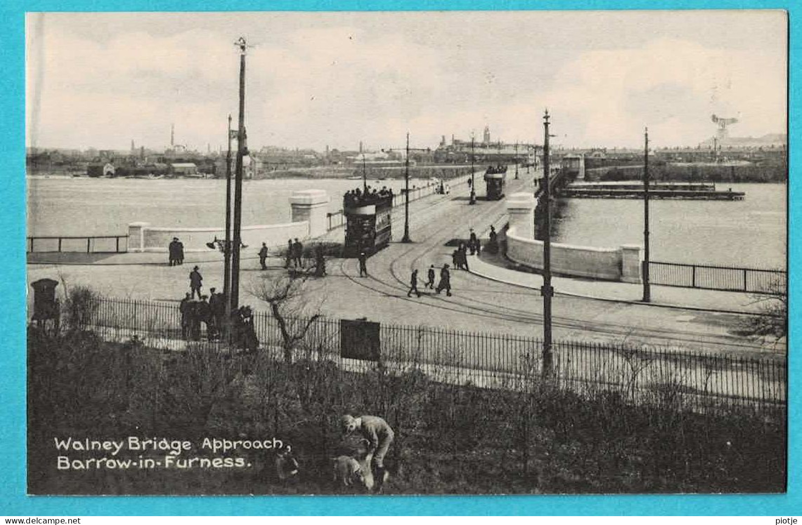 * Barrow In Furness - Cumberland (United Kingdom - England) * (86/29) Walney Bridge Approach, Tram, Vicinal, Canal, Quai - Barrow-in-Furness