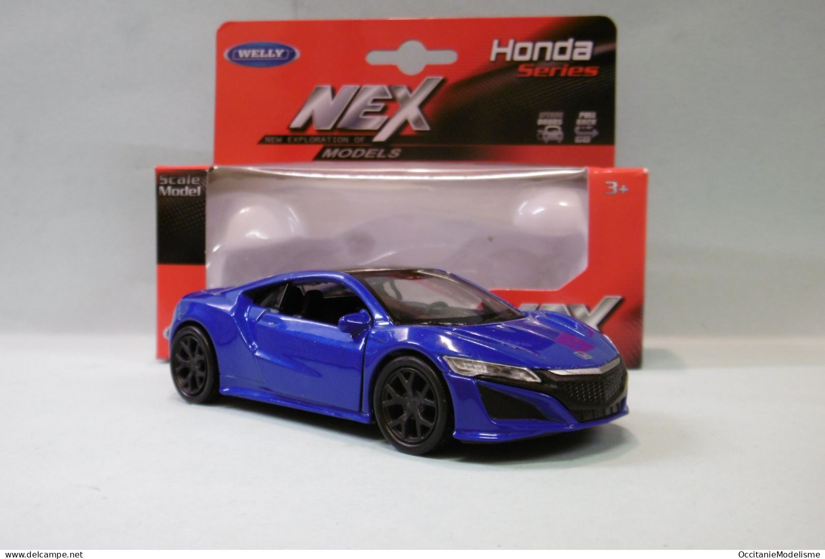 Welly Nex - HONDA NSX II 2017 Bleu Réf. 43725 BO 1/39 - Welly