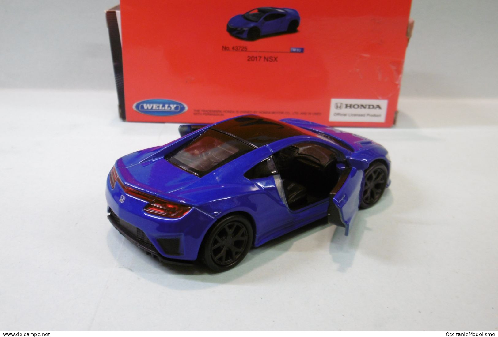 Welly Nex - HONDA NSX II 2017 Bleu Réf. 43725 BO 1/39 - Welly