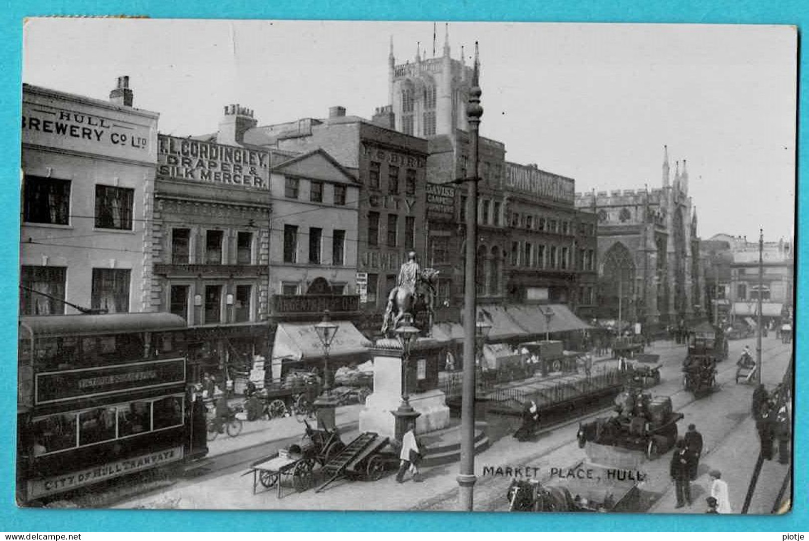 * Kingston Upon Hull - Yorkshire (United Kingdom - England) * (S 63610) Market Place, Animée, Brewery, Brasserie, Tram - Hull