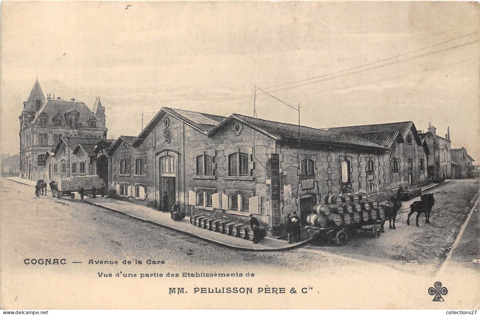 16-COGNAC- AVENUE DE LA GARE VUE D'UNE PARTIE DES ETABLISSEMENT DE MM. PELLISSON ET PERE ET Cie - Cognac