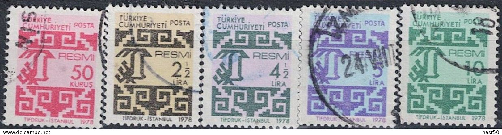 Türkei Turkey Turquie - Dienst/Service Ornamente (MiNr: 147/51) 1978 - Gest Used Obl - Official Stamps