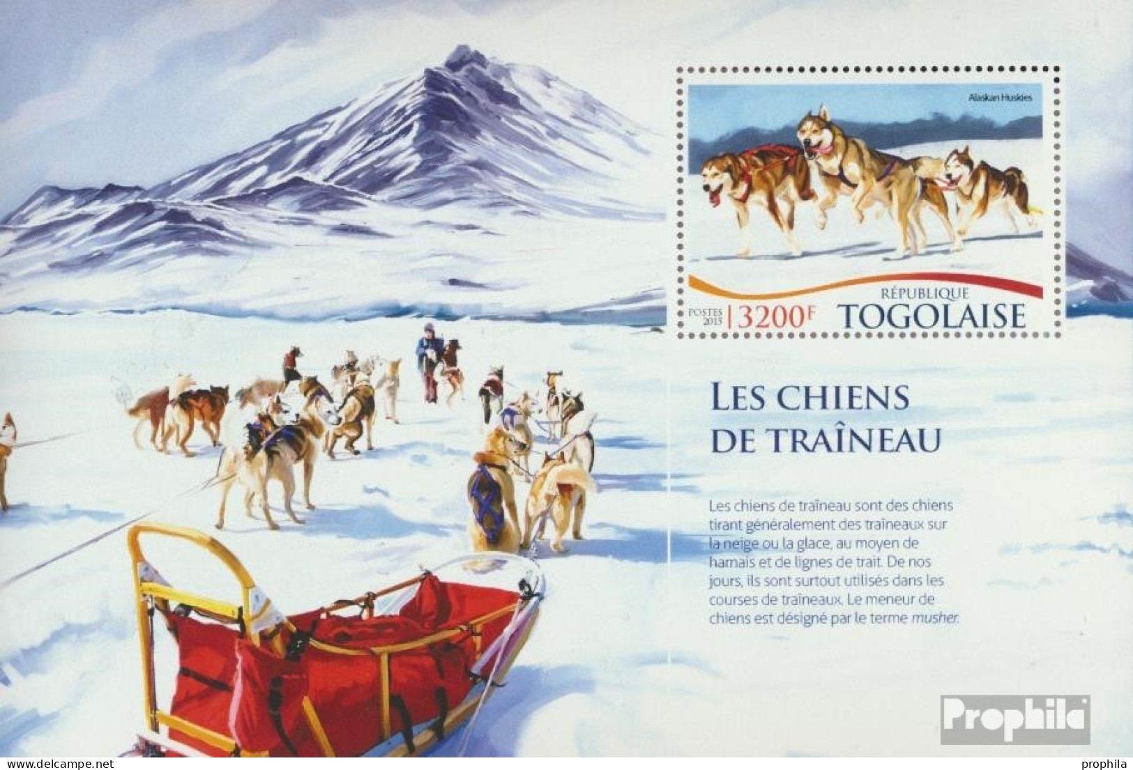 Togo Block 1172 (kompl. Ausgabe) Postfrisch 2015 Schlittenhunde - Togo (1960-...)