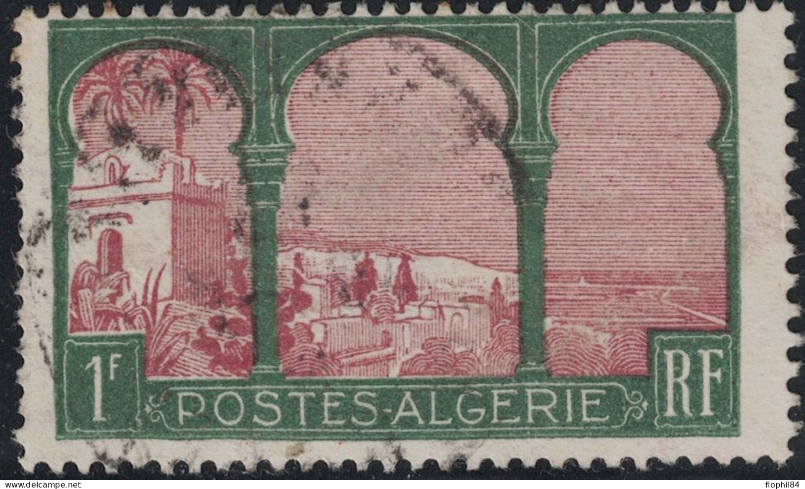 ALGERIE - N°51c -  VARIETE - ARBRE COUPE - OBLITERE - COTE 35€. - Oblitérés