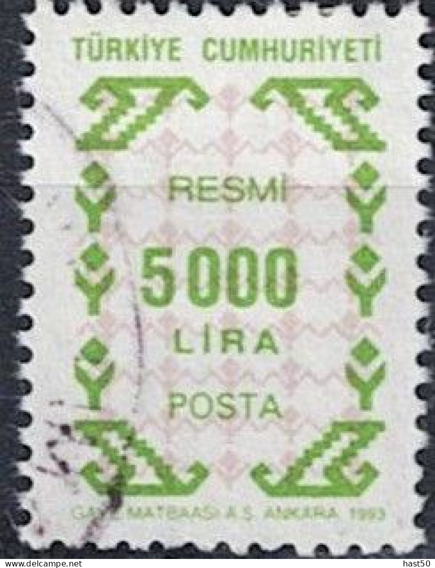 Türkei Turkey Turquie - Dienst/Service Ornamente (MiNr: 200) 1993 - Gest Used Obl - Official Stamps