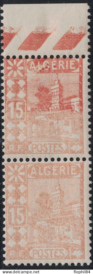 ALGERIE - N°39 -  VARIETE - PAIRE VERTICALE - DEGRADE DE COULEUR - ENCRAGE - NON SIGNALE - SIGNE BRUN - SANS TRACE DE CH - Oblitérés