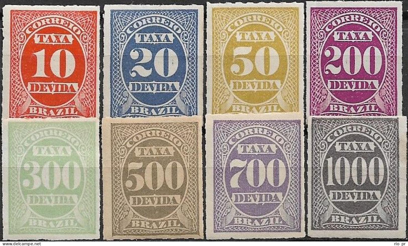 BRAZIL - COMPLETE SET POSTAGE DUE 1890 - MNH/MH - Strafport