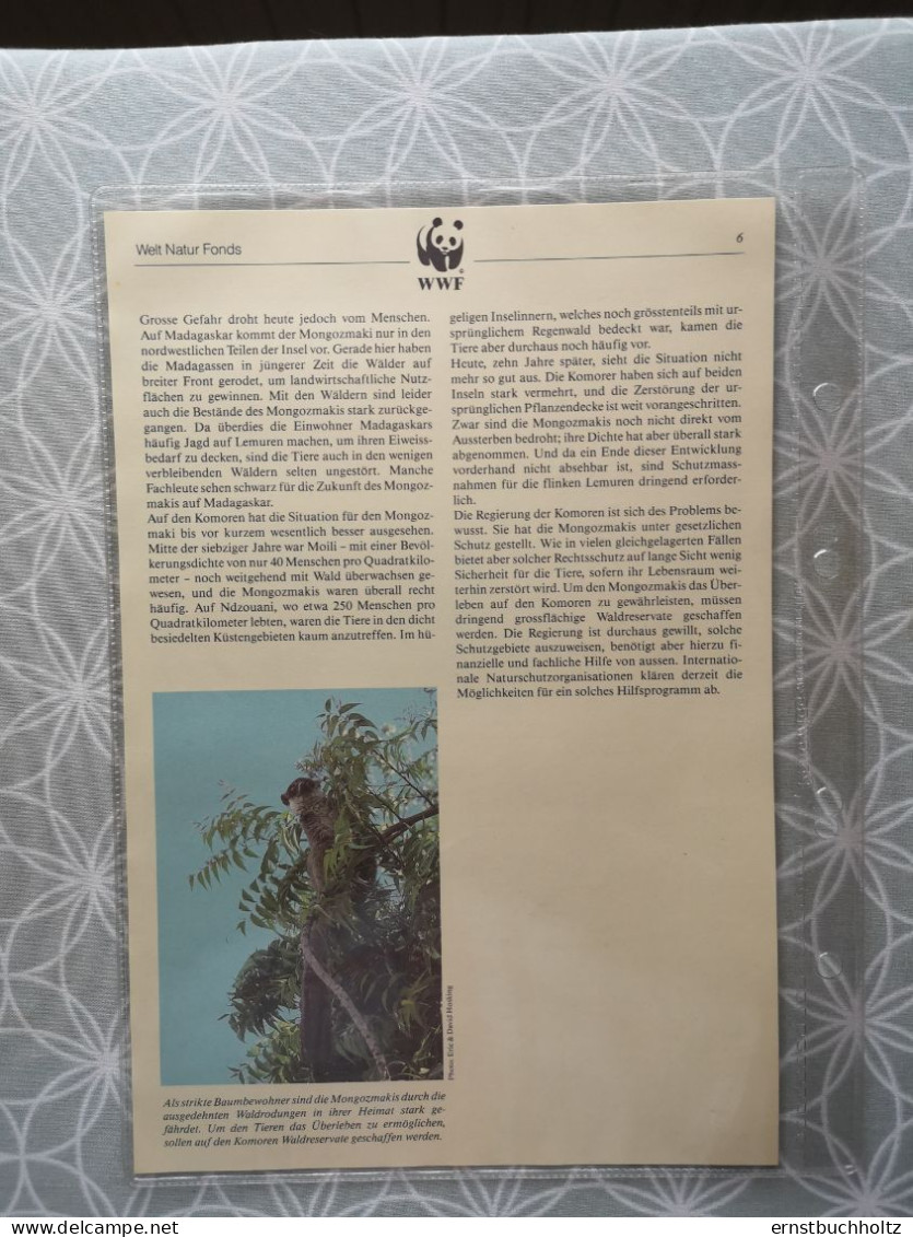 Komoren 1987 WWF Mongozmaki Kapitel Kompl. Set, FDC, Maxikarten - Comores (1975-...)