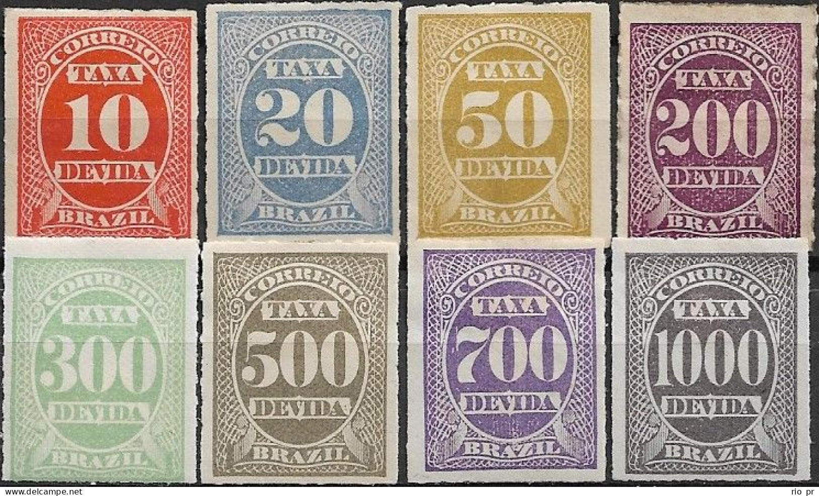 BRAZIL - COMPLETE SET POSTAGE DUE 1890 - MH - Segnatasse