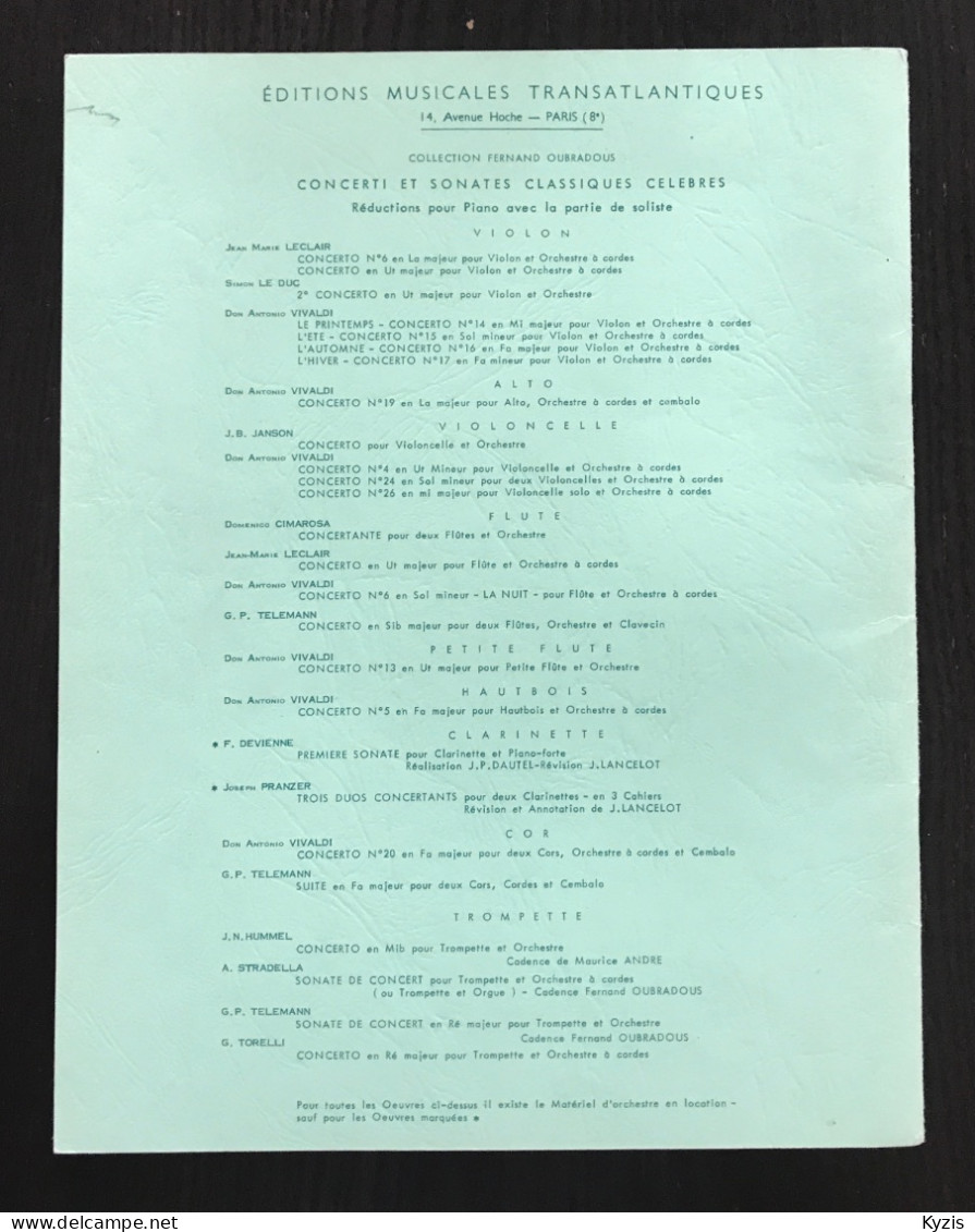 JACQUES LANCELOT - Vingt Cinq études Faciles Et Progressives Pour Clarinette - DÉDICACÉ PAR JACQUES LANCELOT -1969- - Unterrichtswerke