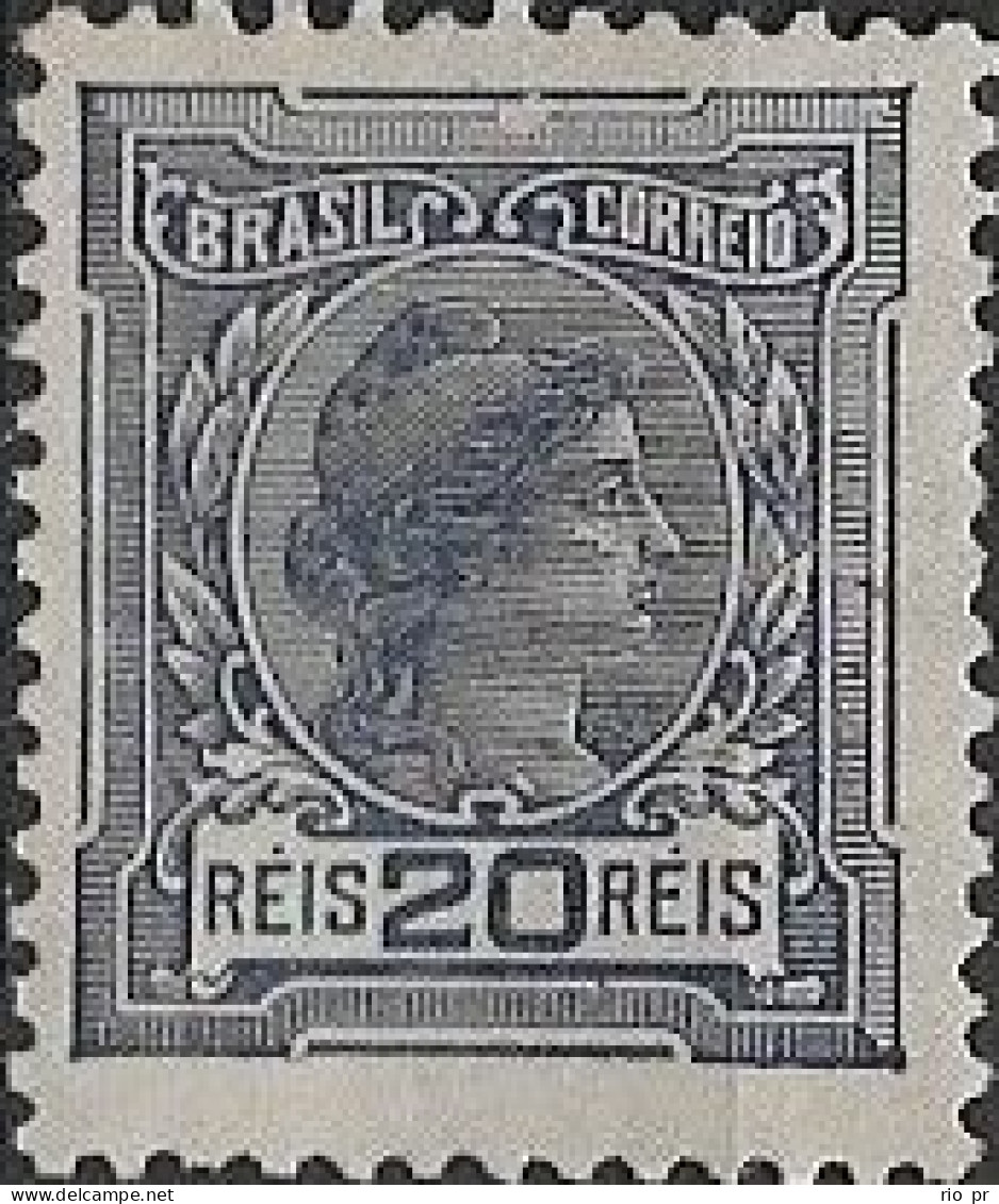 BRAZIL - DEFINITIVE: ALLEGORY OF THE REPUBLIC (20 RÉIS, No Watermark) 1918 - MNH - Nuevos