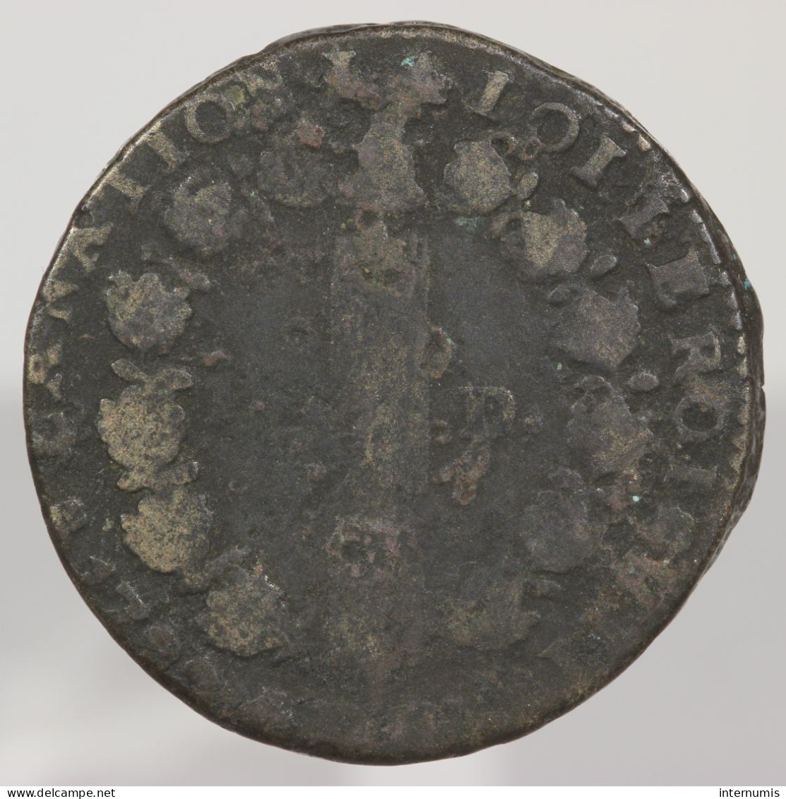 France,12 Deniers, 1792 (An 4), N - Montpellier, Mdc (Bell Metal), G.15 - 1792-1804 Prima Repubblica