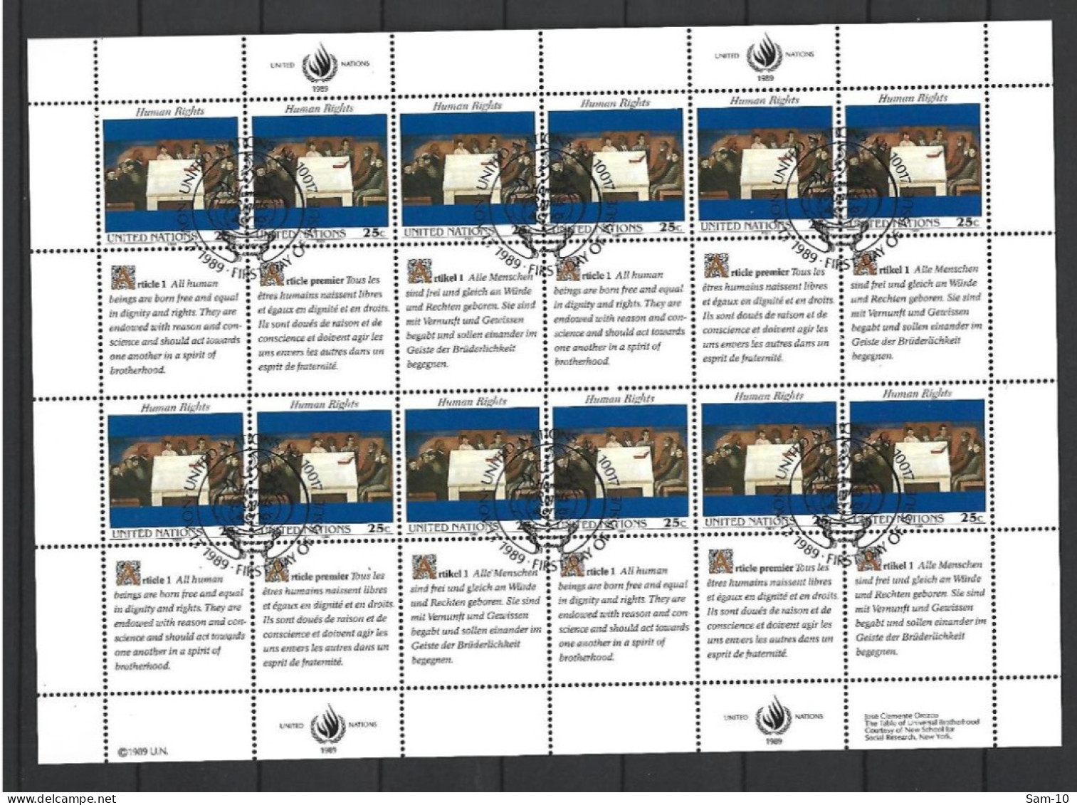 Feuillet Nation Unies New - York  Oblitere N 563/568 - Used Stamps