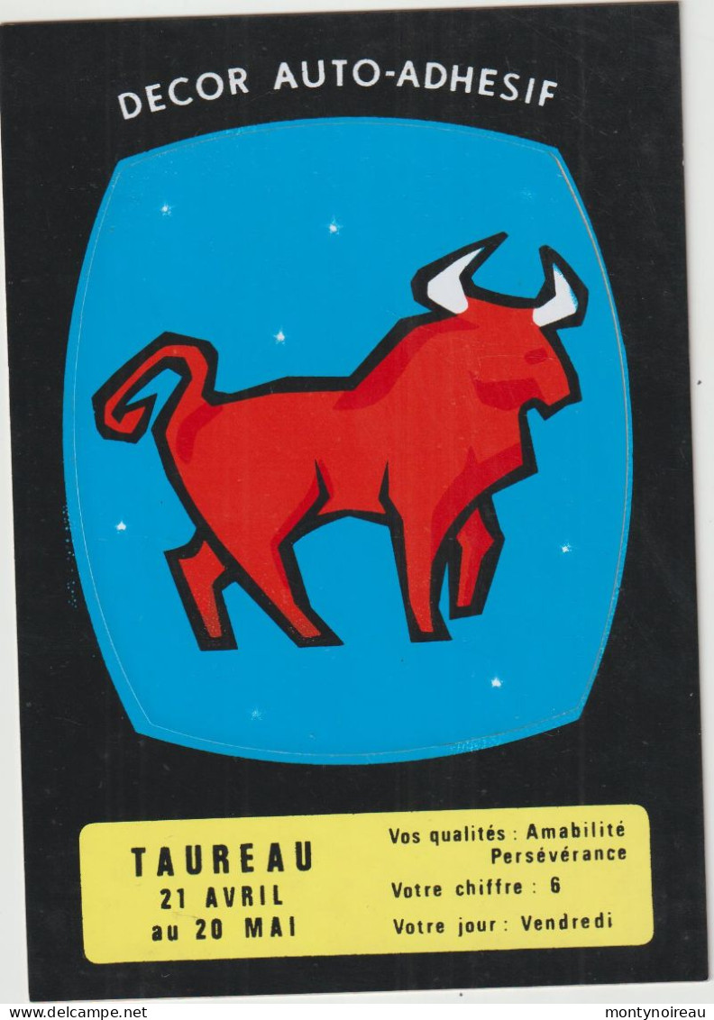 R : Carte Autocollant, Auto Adhésif : Horoscope : Signe  Taureau - Astronomie