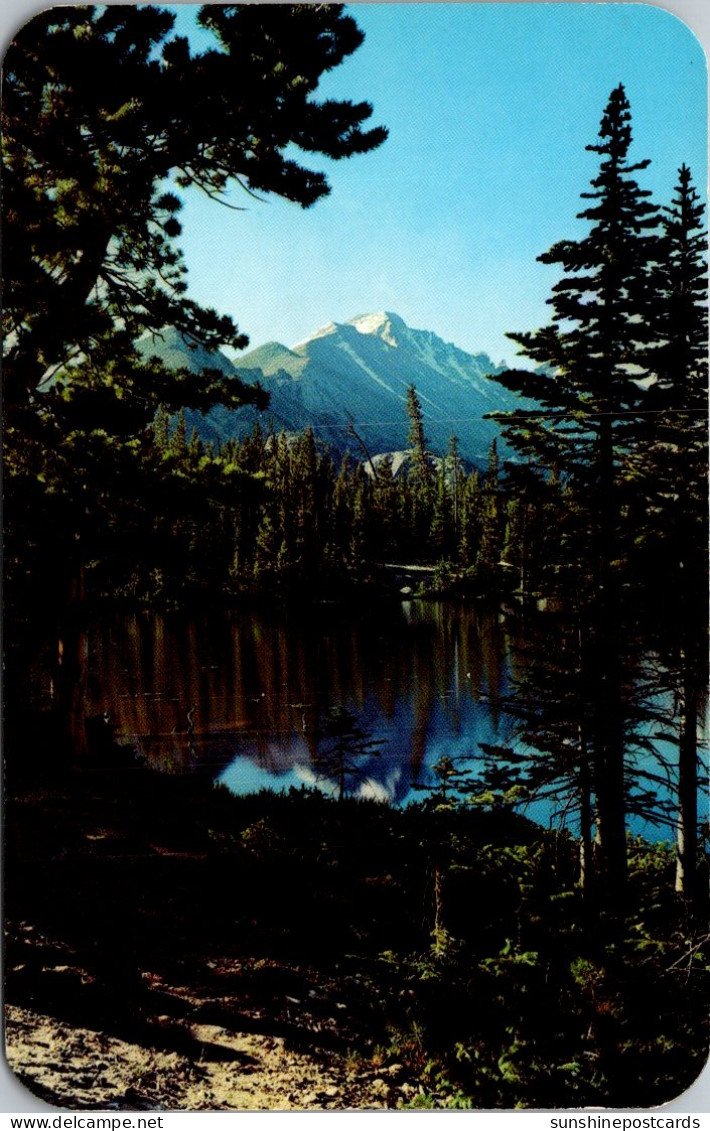 Colorado Rocky Mountains Vista Of Long's Peak From Nymph Lake - Rocky Mountains