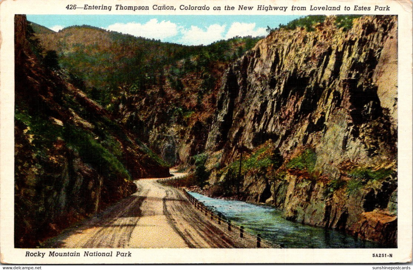 Colorado Rocky Mountains Entering Thompson Canyon On New Haighway From Loveland To Estes Park - Rocky Mountains