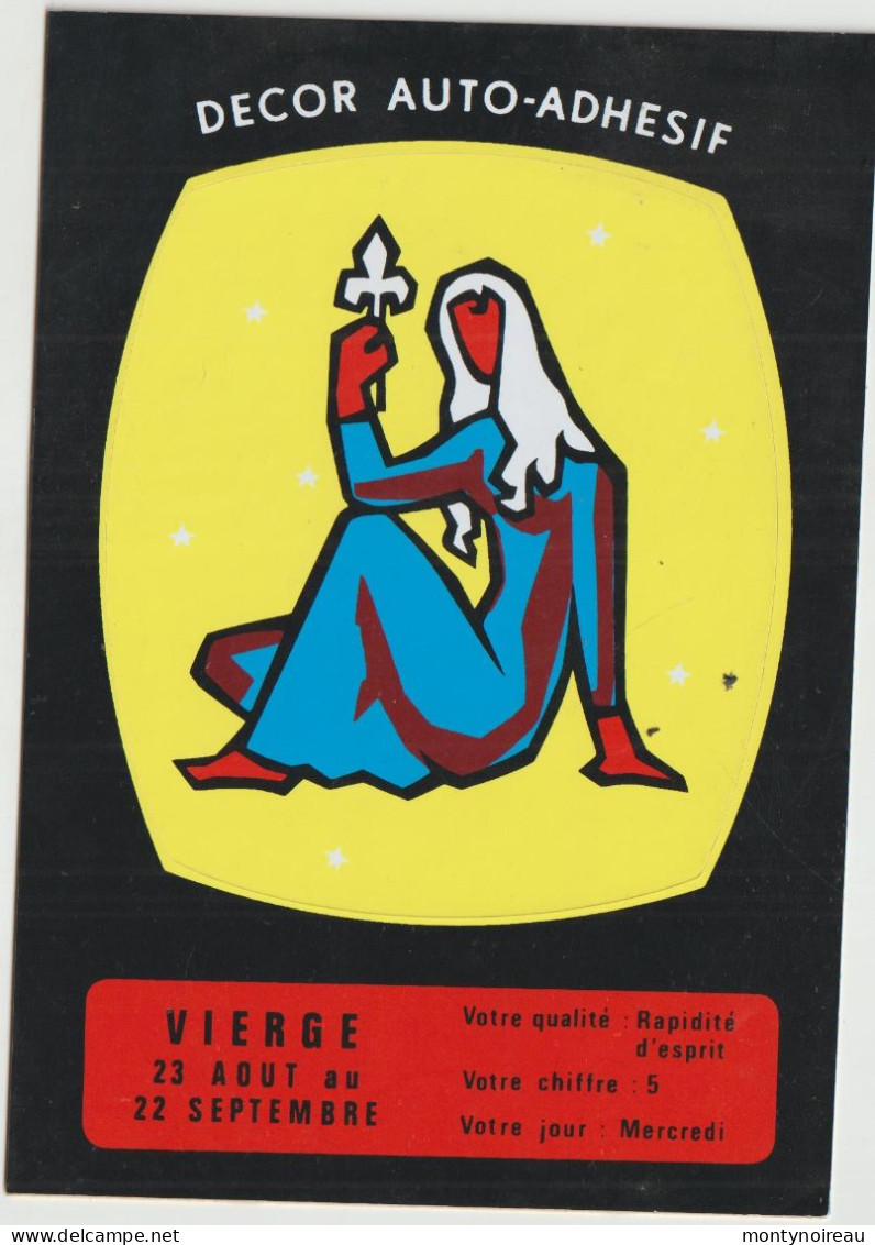 R : Carte Autocollant, Auto Adhésif : Horoscope : Signe  : Vierge - Astronomie