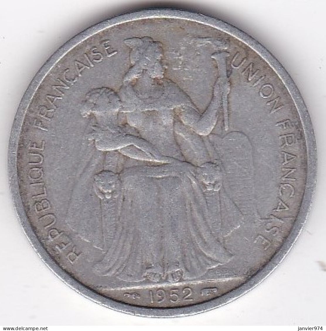 Nouvelle-Calédonie – Union Française. 5 Francs 1952. Aluminium - Nouvelle-Calédonie