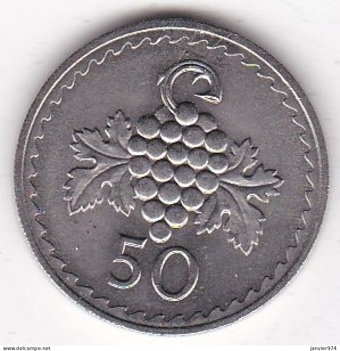 Chypre 50 Mils 1977 , En Cupronickel, KM# 41 - Cyprus