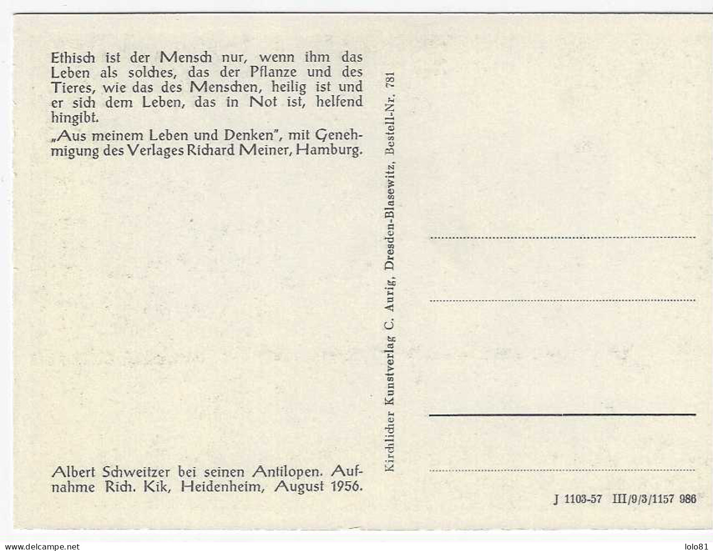 Cpa Albert Schweitzer Lambarene - Prix Nobel