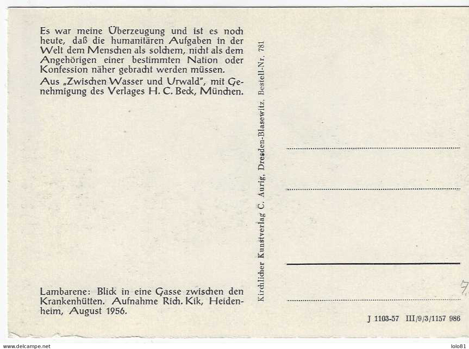 Cpa Albert Schweitzer Lambarene - Nobelpreisträger