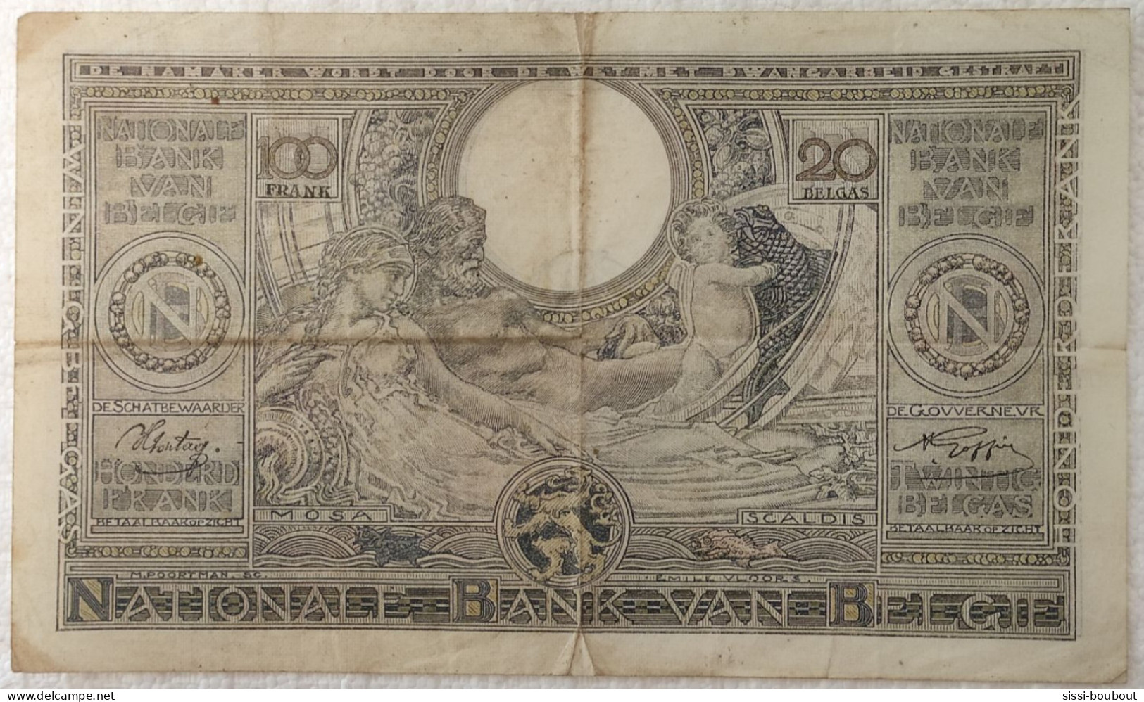 Billet De Banque BELGIQUE - 100 Francs - 20Belgas - 18-10-1941 - 100 Francs & 100 Francs-20 Belgas