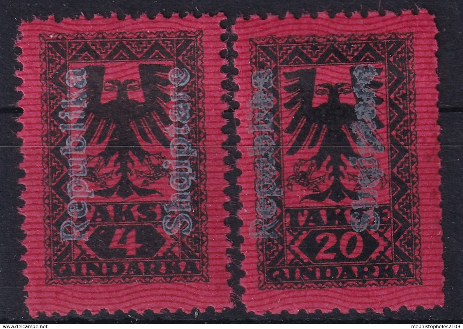 ALBANIA 1925 - MNH - Sc# J27, J29 - Postage Due - Albania