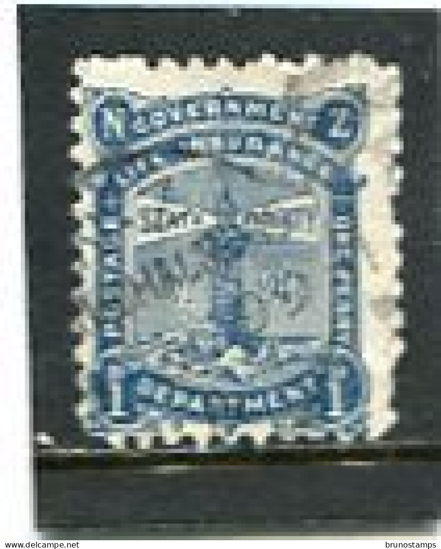 NEW ZEALAND - 1891  INSURANCE  LIGHTHOSE  1d  BLUE  VR PERF 11   FINE USED - Plaatfouten En Curiosa