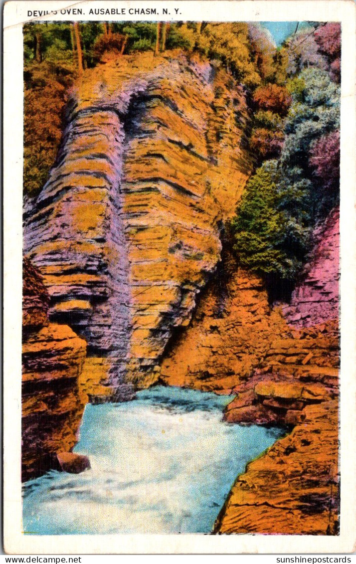 New York Ausable Chasm The Devil's Oven 1955 - Adirondack