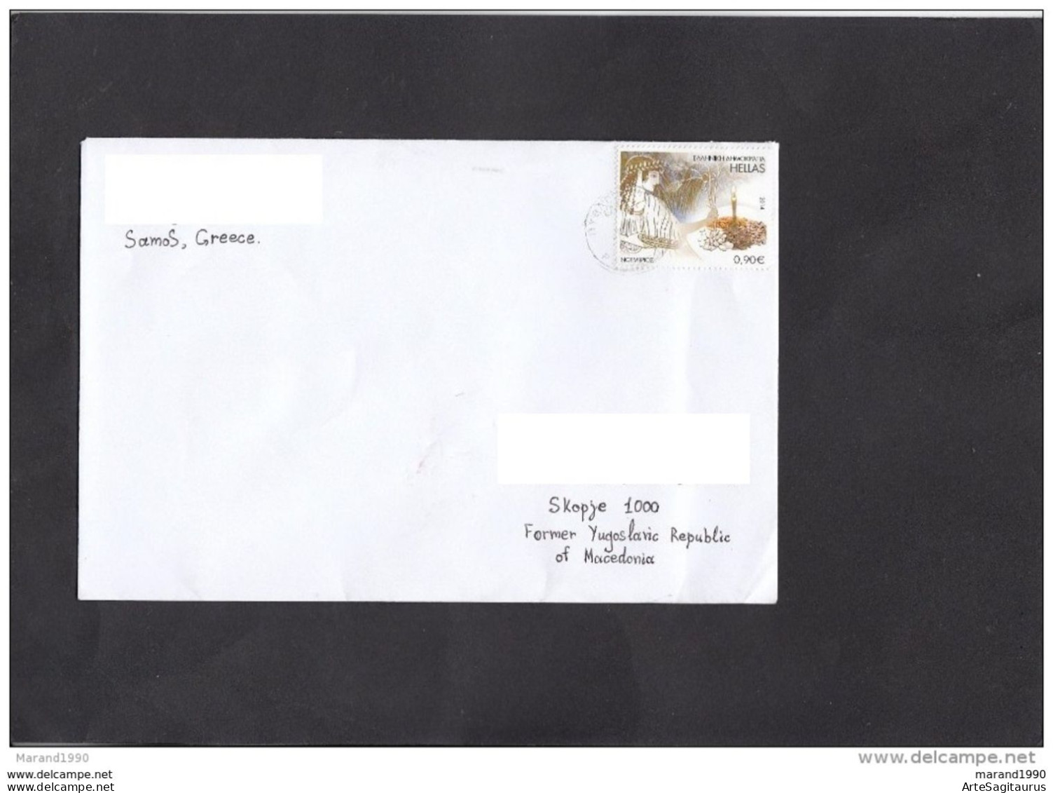 GREECEM COVER / MACEDONIA (008) - Lettres & Documents