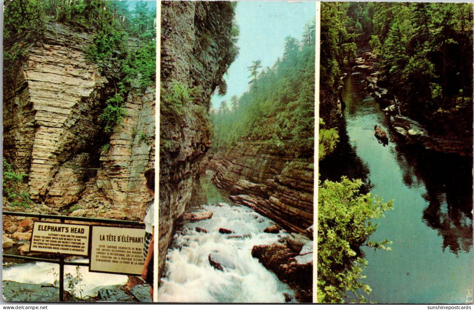 New York Ausable Chasm Multi View Of Trip Through The Chasm 1968 - Adirondack