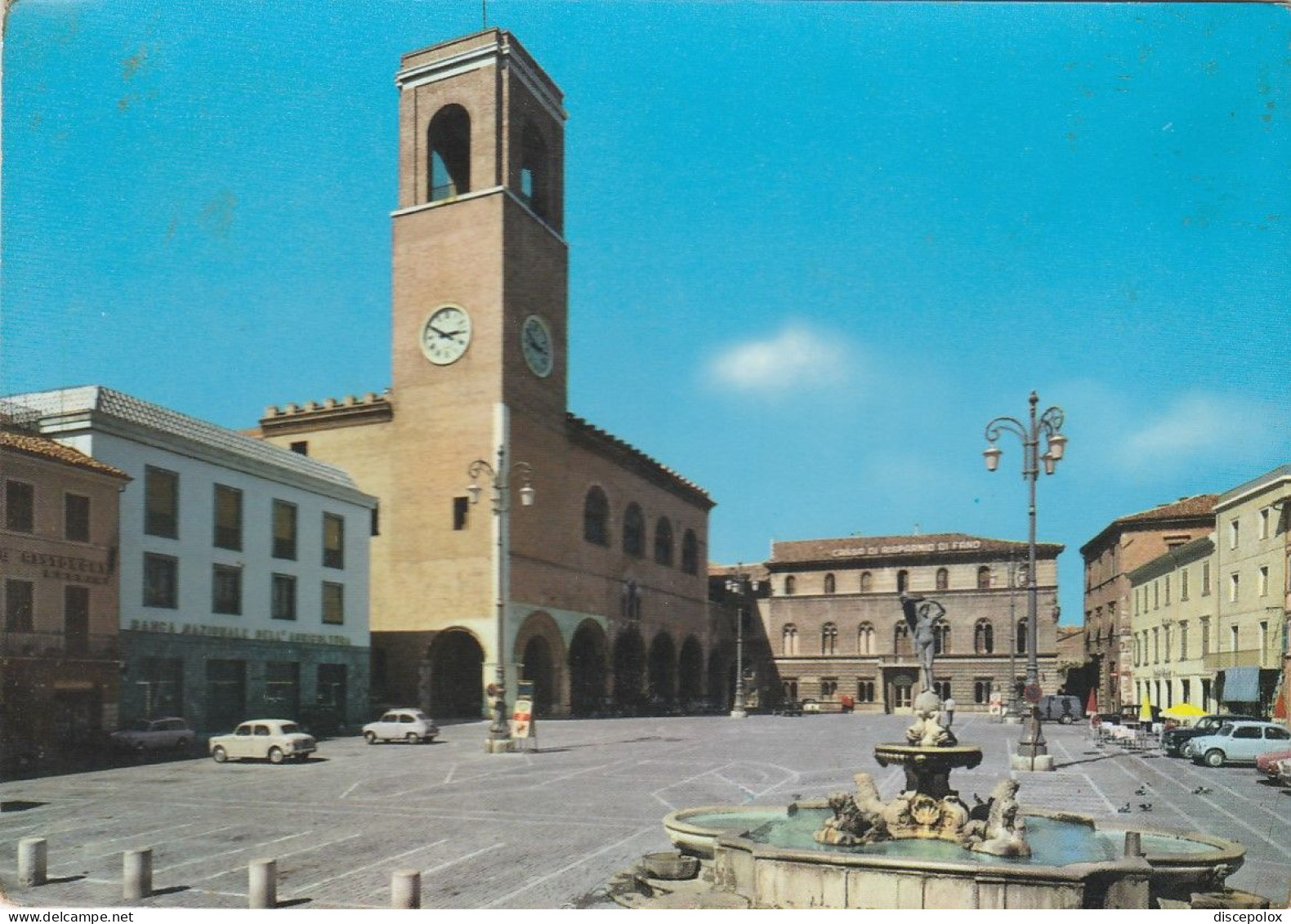 W6499 Fano (Pesaro Urbino) - Piazza XX Settembre - Auto Cars Voitures / Viaggiata 1963 - Fano