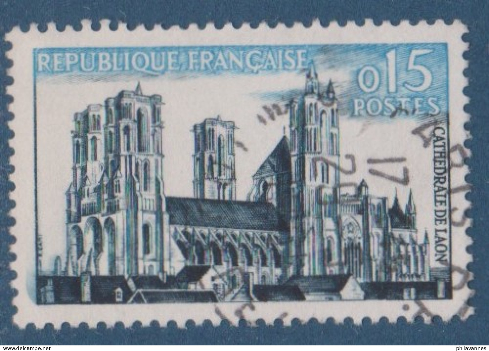 Cathédrale De Laon,  N° 1235, Petite Variété, Nuages Noirs ( V2307B/7.4) - Usati