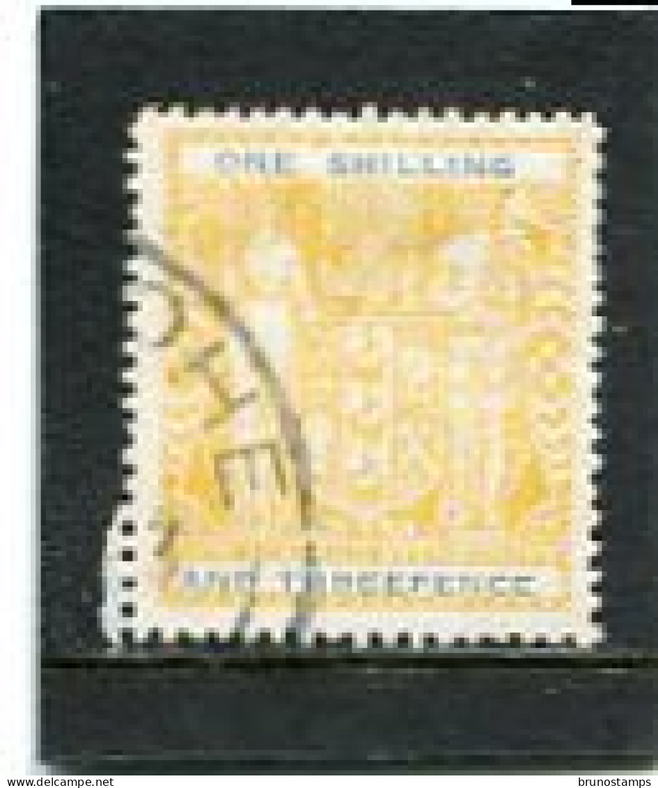 NEW ZEALAND - 1940   POSTAL FISCAL  1/3  YELLOW AND BLUE  FINE USED SG F192a - Post-fiscaal