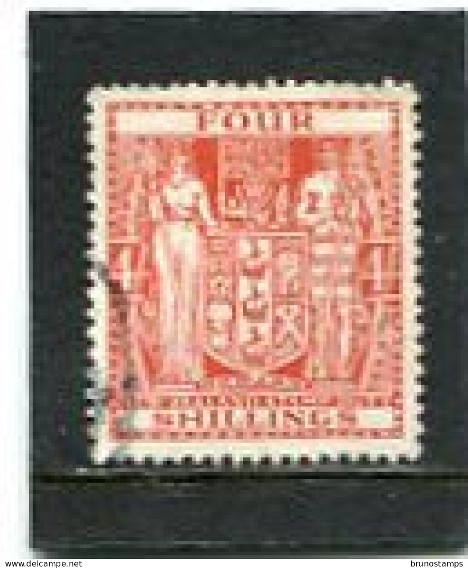 NEW ZEALAND - 1940   POSTAL FISCAL  4s  RED FINE USED SG F194 - Fiscaux-postaux