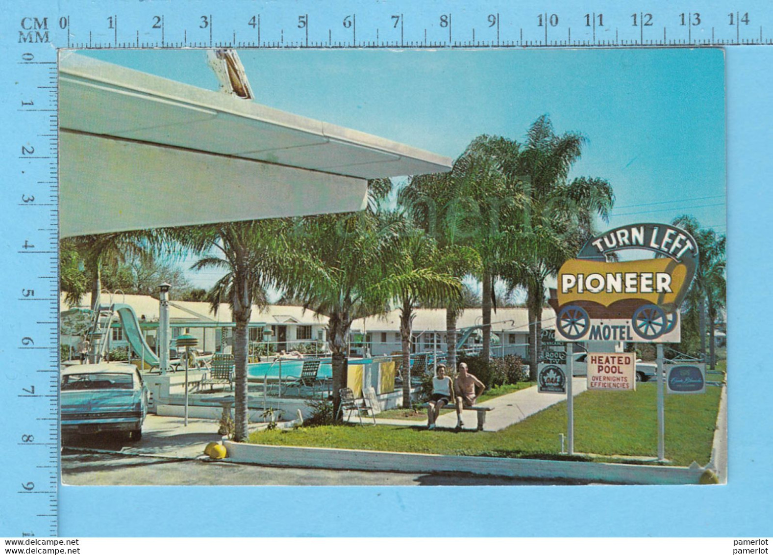 Vintage Post-Card, Turn Left Pioneer Motel Sarasota Florida ( Hold Car ) USA Carte Postale - Sarasota