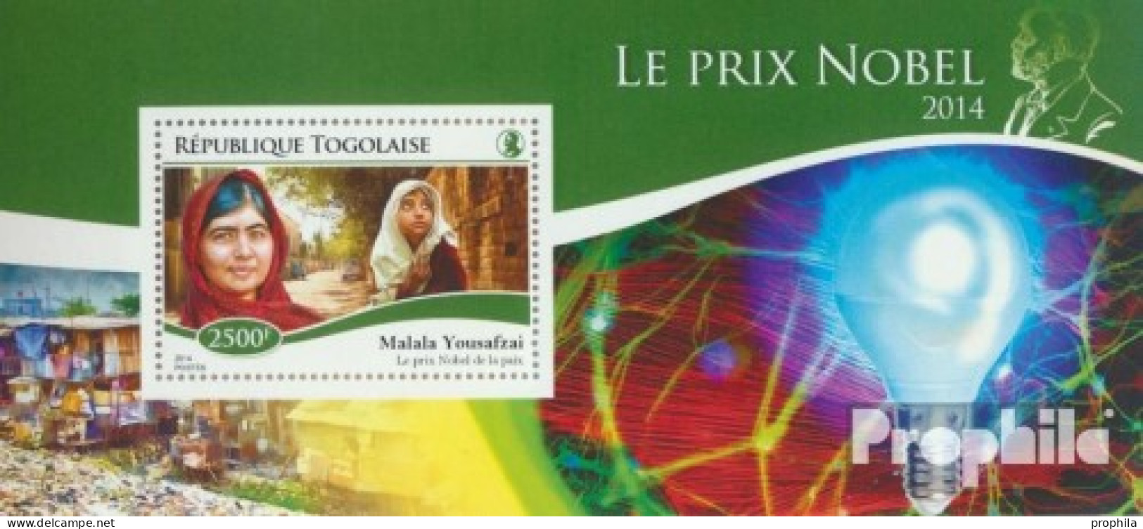 Togo Block 1116 (kompl. Ausgabe) Postfrisch 2014 Nobelpreisträger - Togo (1960-...)