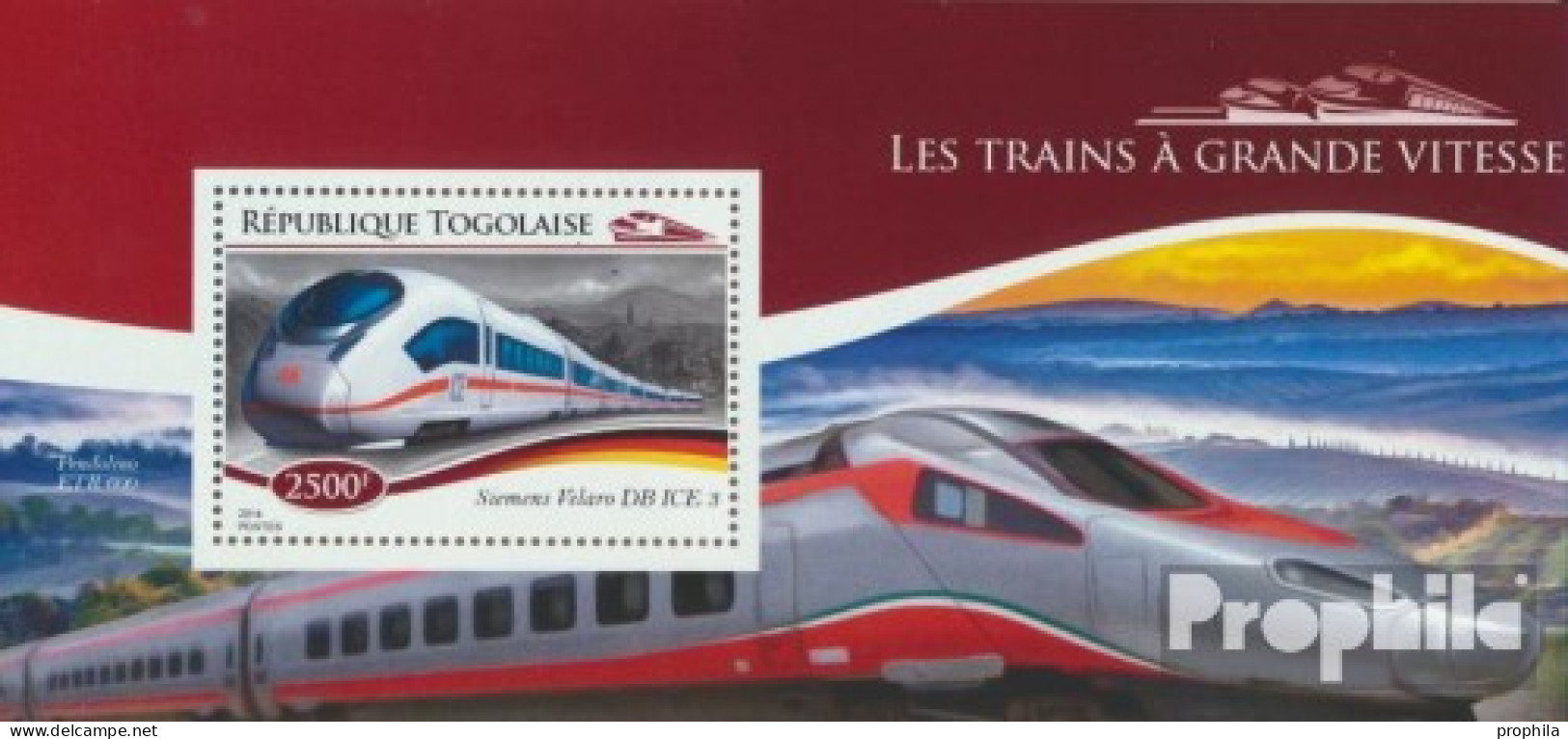 Togo Block 1107 (kompl. Ausgabe) Postfrisch 2014 Züge - Togo (1960-...)