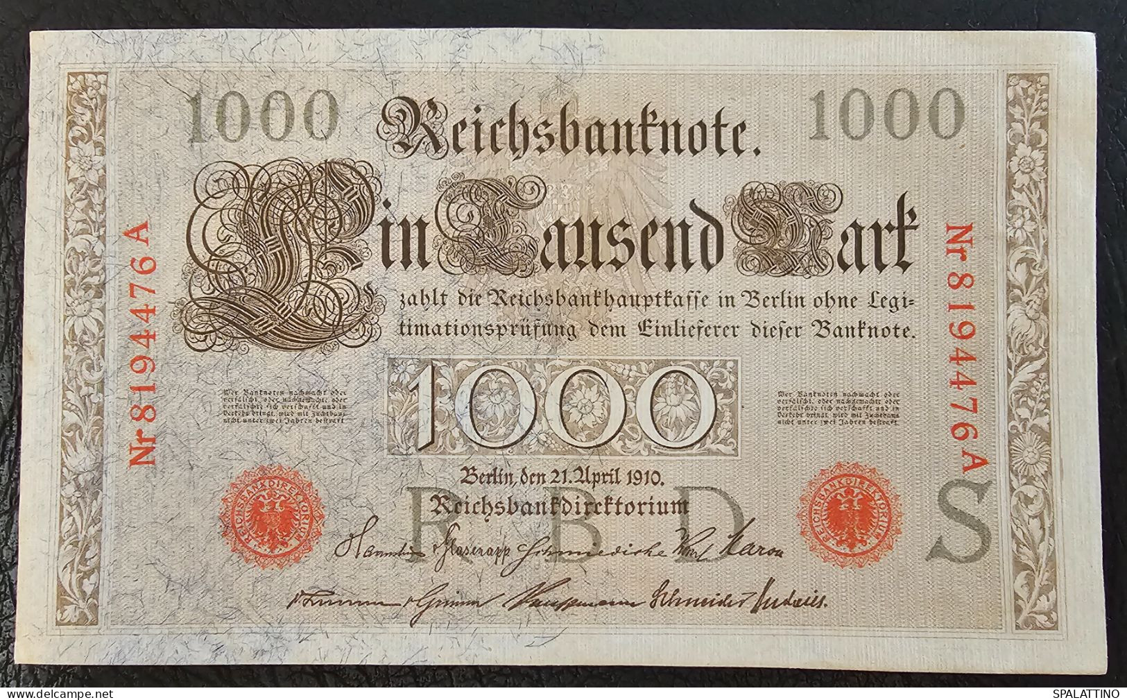 DEUTSCHES REICH- 1000 MARK 1910. - 1.000 Mark