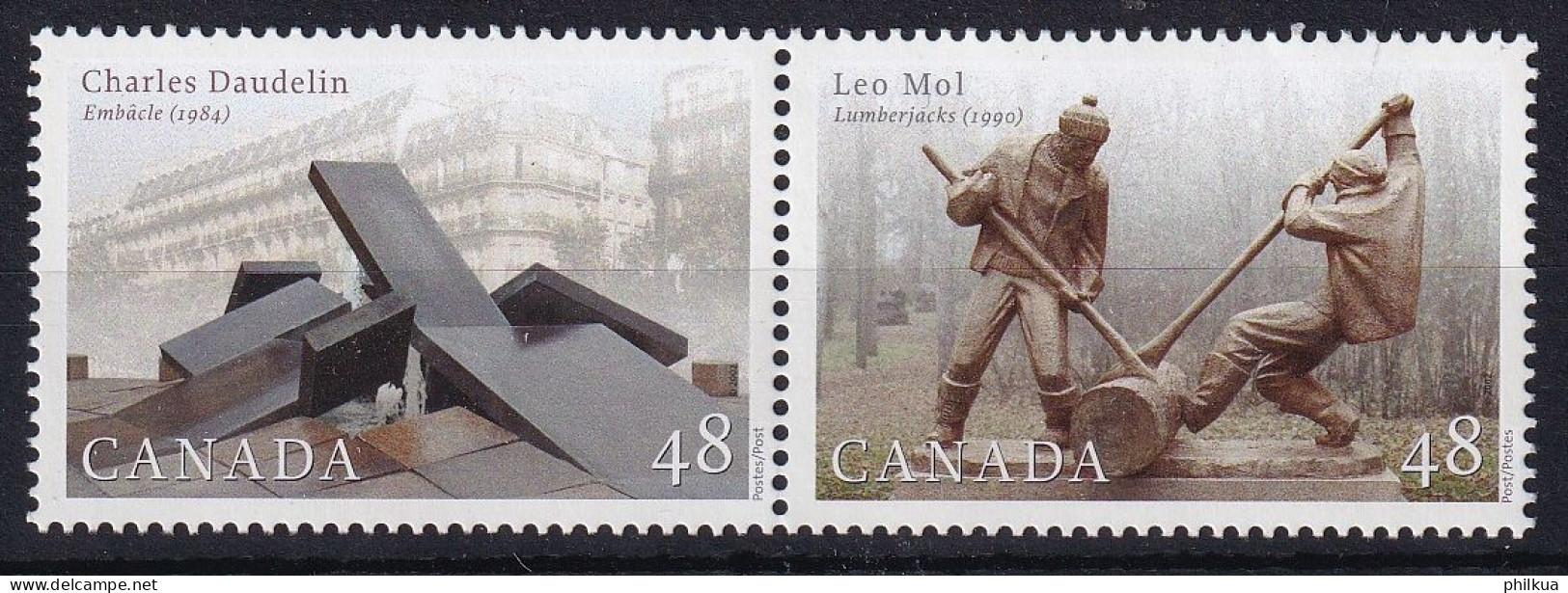 MiNr. 2064 - 2065 Kanada (Dominion) 2002, 10. Juni. Bildhauer - Postfrisch/**/MNH - Nuevos