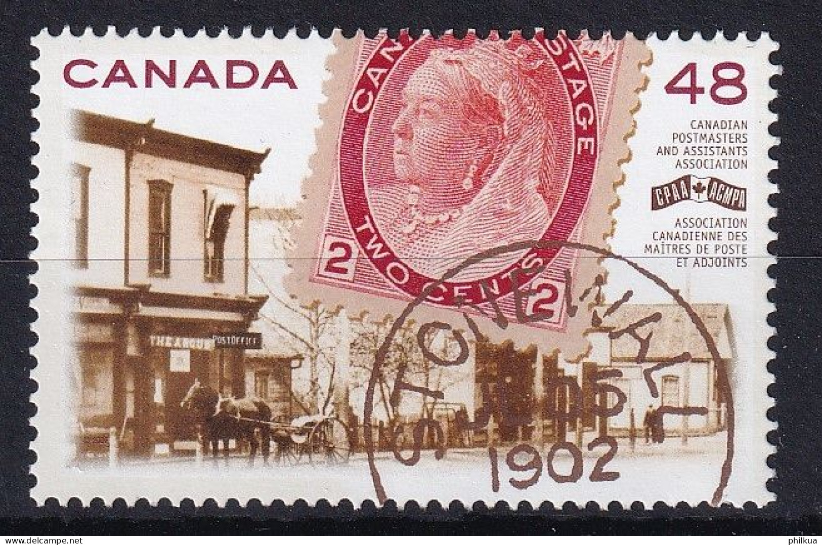 MiNr. 2066 Kanada (Dominion) 2002, 5. Juli. 100 Jahre Verband Der Kanadischen Posthalter Und -assis- Postfrisch/**/MNH - Nuevos