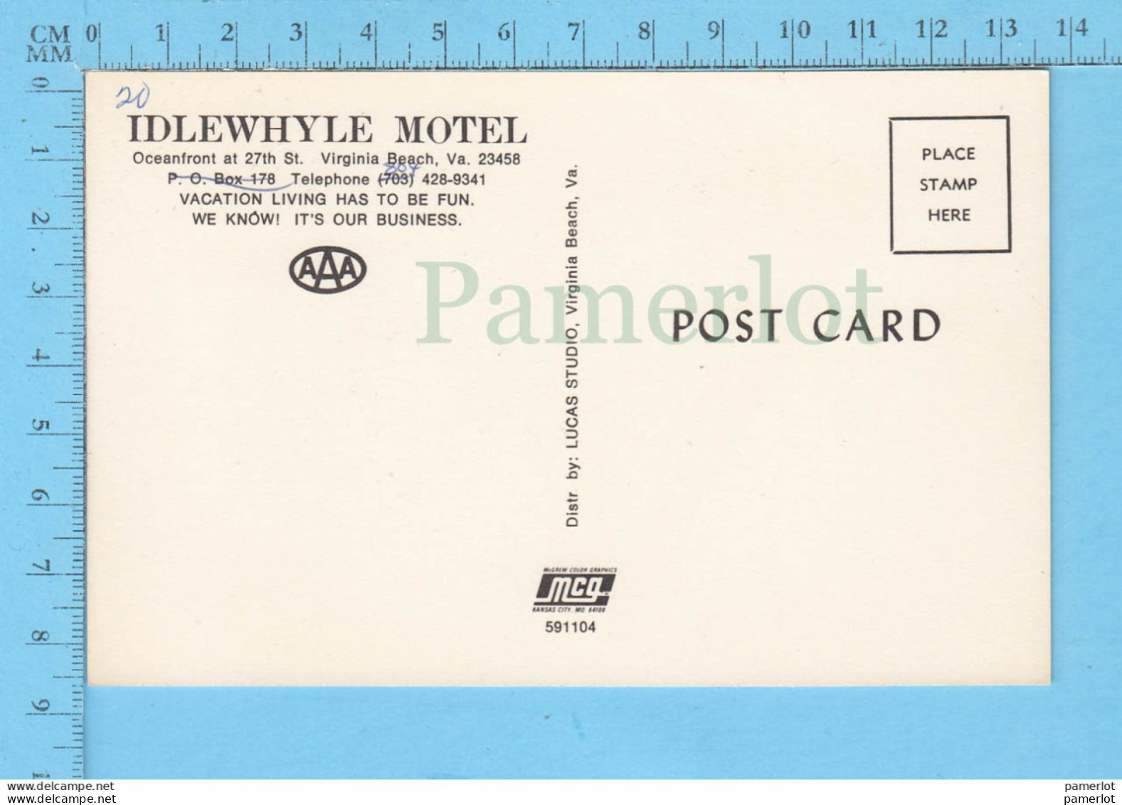 Vintage Post-Card, IdleWhile Motel Virginia Beach Virginia USA Carte Postale - Virginia Beach