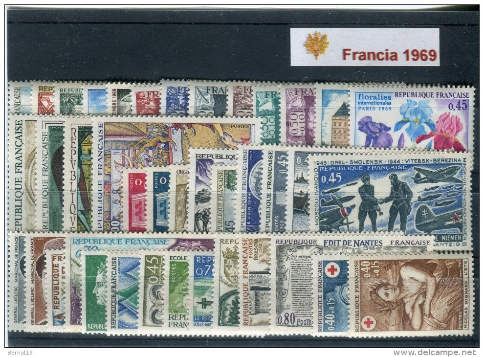 Francia 1969. Completo 40 S ** MNH. - 1960-1969