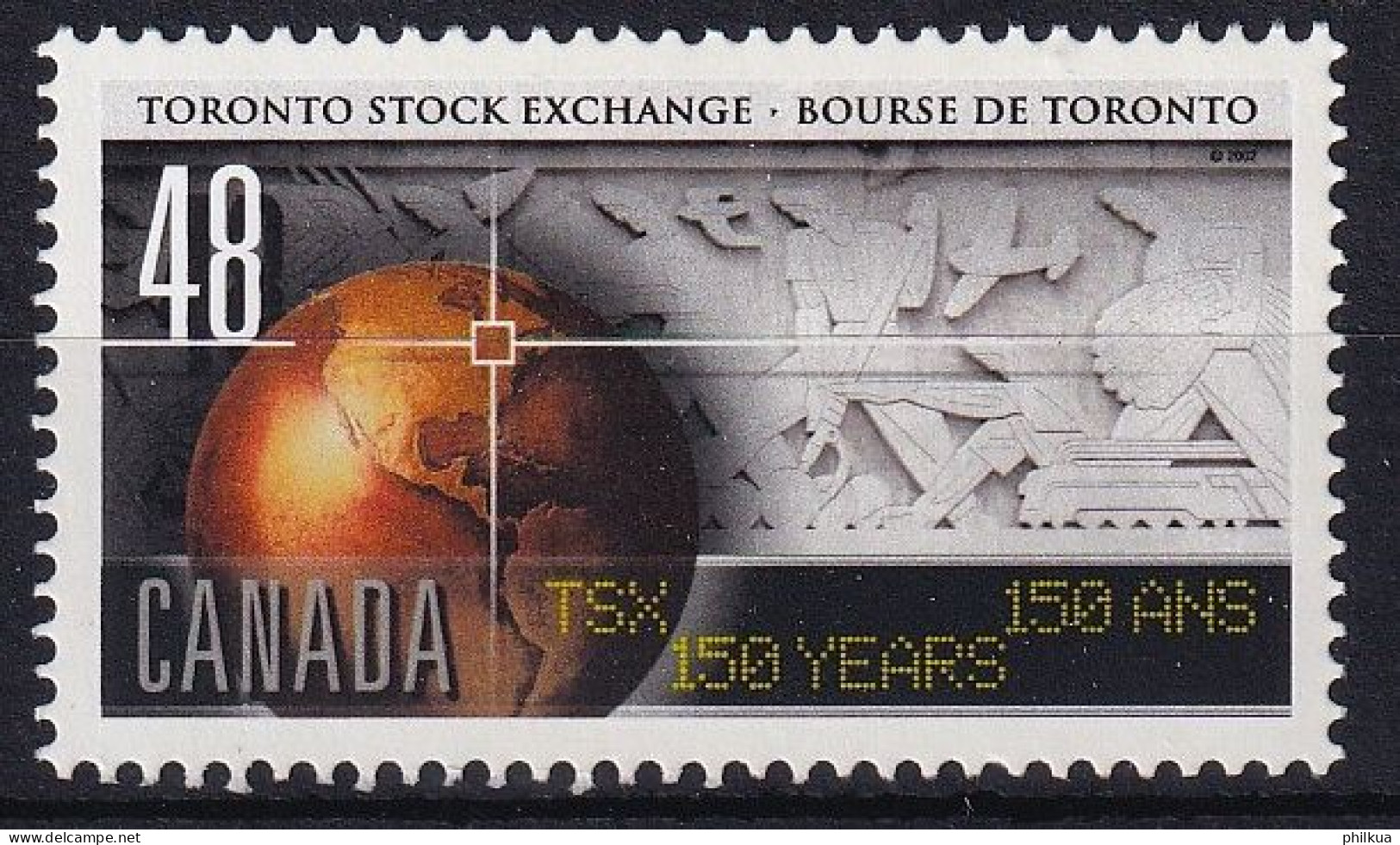 MiNr. 2083 Kanada (Dominion) 2002, 24. Okt. 150 Jahre Börse Toronto - Postfrisch/**/MNH - Nuevos