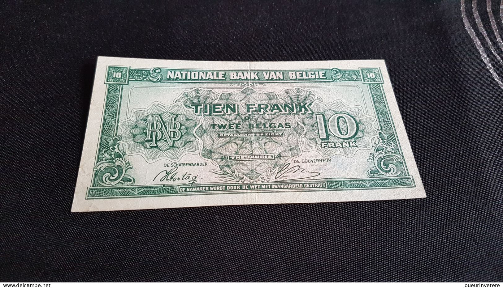 1943 10 Francs Dix Francs - Banque Nationale De Belgique TTB ETAT - Mezclas - Billetes