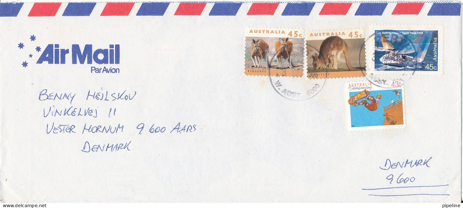 Australia Air Mail Cover Sent To Denmark 3-10-1996 Topic Stamps - Cartas & Documentos